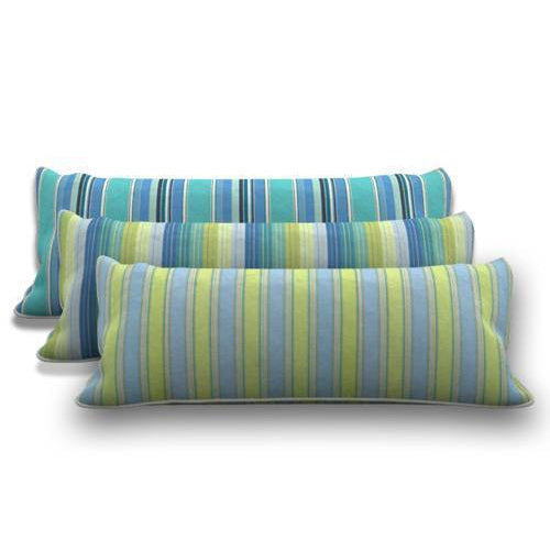 Sunbrella Striped Lumbar Pillows