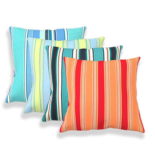 Sunbrella Striped Square Pillows